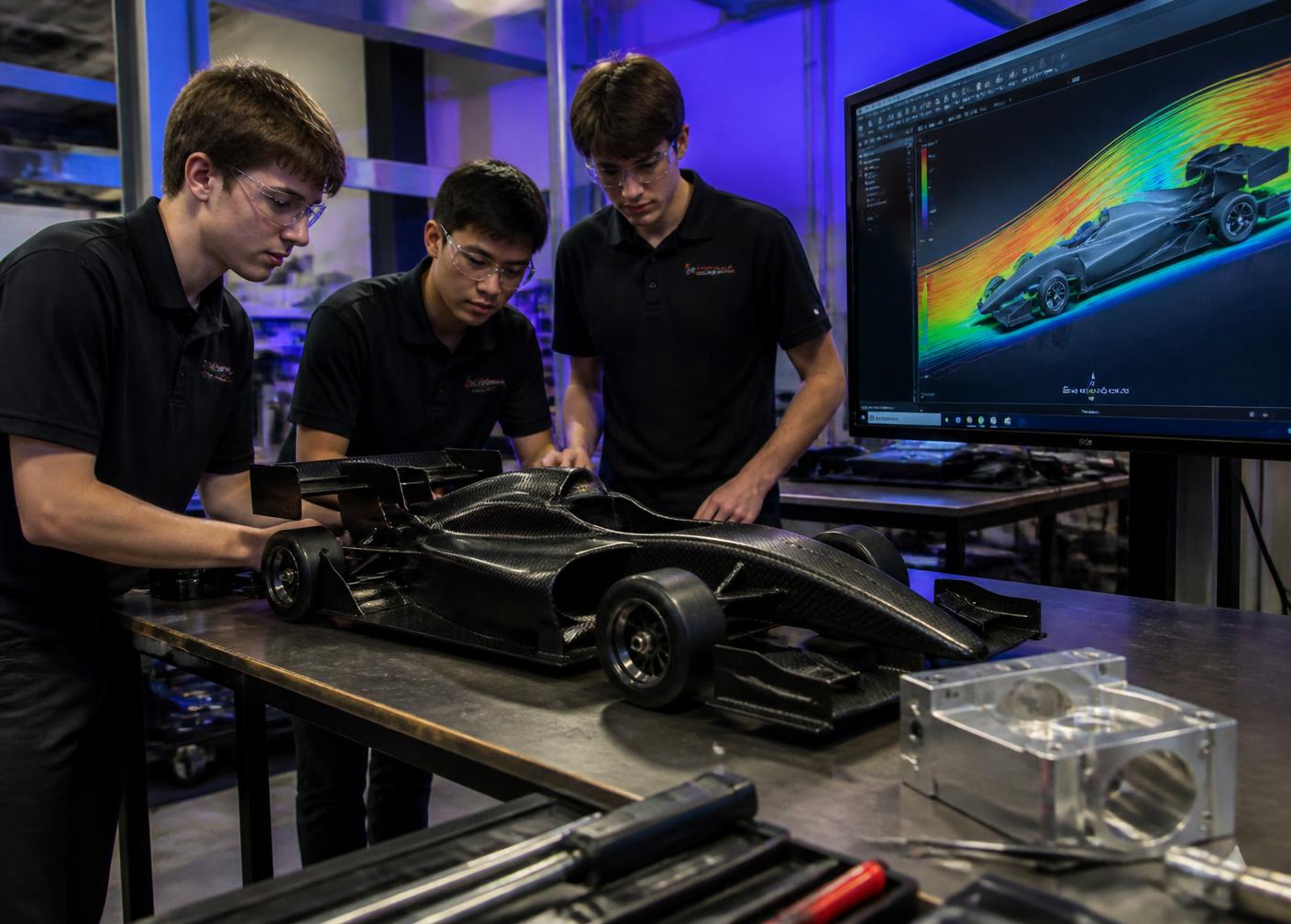 Estudiantes de la categoría Bachilleratos de STEM Racing México